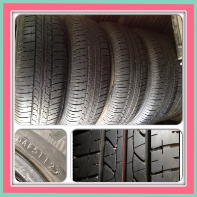 ขายล้อกะทะขอบ14 4รู100+ยางBrigedstone 175/70/14 ปลายปี12 ราคา 3,900 บาท ถอดจากป้ายแดง