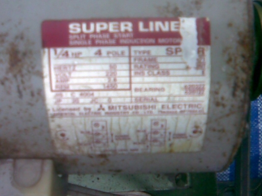 ปั้มลม มอเตอร์มิสซู  1/4  แรง