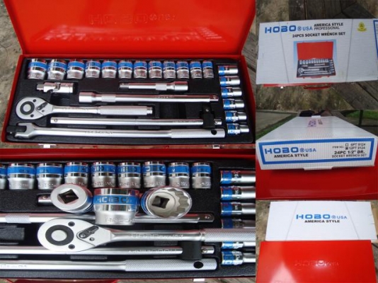 บล็อค HOBO USA 24 pcs รุ่นงานหนัก 1/2 หุน บล็อค HOBO USA 24 pcs รุ่นงานหนัก 1/2 หุน