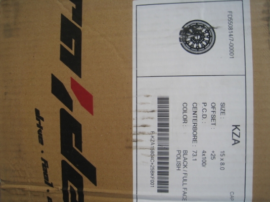 ขายล้อแม็กใหม่ lenso raiden KZA 15"x8" 4รู100 et+25 (081-3747940)