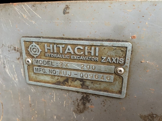 แบคโฮ HITACHI ZX 200-1 เอกสารเล่มทะเบียน  ไฟฟ้าครบ เครื่องดี ปั๊มแรง เอวแน่น ช่วงล่างเต็ม รถสวยพร้อมใช้ รถอยู่ เชียงใหม่ ราคา 750,000 064-191-1112 089-018-6608 Line id 0890186608