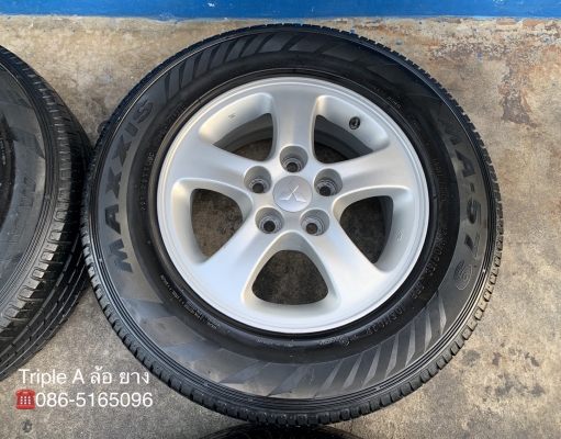 ล้อแม็ก 5รู114 Mitsu Triton ขอบ 15 แถมยาง 205-70-15 Maxxis ปี 16 ล้อแม็ก 5รู114 Mitsu Triton ขอบ 15 แถมยาง 205-70-15 Maxxis ปี 16