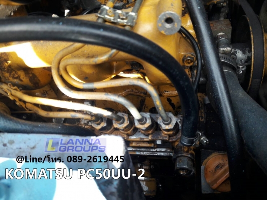 ขายรถขุด KOMATSU PC50UU-2 หัวตู้, เครื่องยนต์ KOMATSU-4D84 , ขนาด 4 สูบ คอนโทรลน้ำมัน, ปั๊มเฟือง,แทร