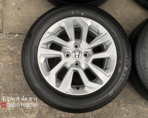 ล้อแม็กป้ายแดง Honda New Jazz ตัวรองท็อป ขอบ 15 พร้อมยางใหม่ป้ายแดง 175-65-15 Bridgestone ปลายปี 19 สวยกริ๊บ ล้อแม็กป้ายแดง Honda New Jazz ตัวรองท็อป ขอบ 15 พร้อมยางใหม่ป้ายแดง 175-65-15 Bridgestone ปลายปี 19 สวยกริ๊บ