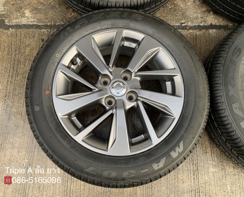 ล้อแม็ก Nissan Almera Sportech ขอบ 15 พร้อมยางป้ายแดง 175-65-15 Maxxis ปี 20 สภาพสวย