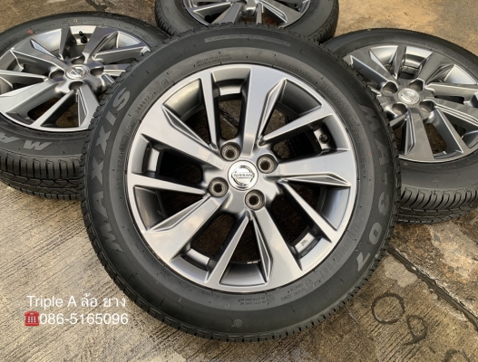 ล้อแม็ก Nissan Almera Sportech ขอบ 15 พร้อมยางป้ายแดง 175-65-15 Maxxis ปี 20 สภาพสวย