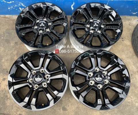 ล้อแม็กป้ายแดง Mitsu Triton Athlete รุ่นใหม่ล่าสุด ขอบ 18 สวยกริ๊บ สีดำแท้จากศูนย์ ล้อแม็กป้ายแดง Mitsu Triton Athlete รุ่นใหม่ล่าสุด ขอบ 18 สวยกริ๊บ สีดำแท้จากศูนย์