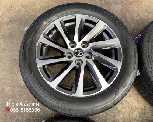ล้อแม็ก 5รู114 Toyota ขอบ 17 เทาหน้าเงา (Made in Japan) พร้อมยางใหม่ 215-55-17 Bridgestone สวยๆ ล้อแม็ก 5รู114 Toyota ขอบ 17 เทาหน้าเงา (Made in Japan) พร้อมยางใหม่ 215-55-17 Bridgestone สวยๆ