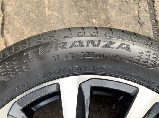 ล้อแม็ก 5รู114 Toyota ขอบ 17 เทาหน้าเงา (Made in Japan) พร้อมยางใหม่ 215-55-17 Bridgestone สวยๆ ล้อแม็ก 5รู114 Toyota ขอบ 17 เทาหน้าเงา (Made in Japan) พร้อมยางใหม่ 215-55-17 Bridgestone สวยๆ