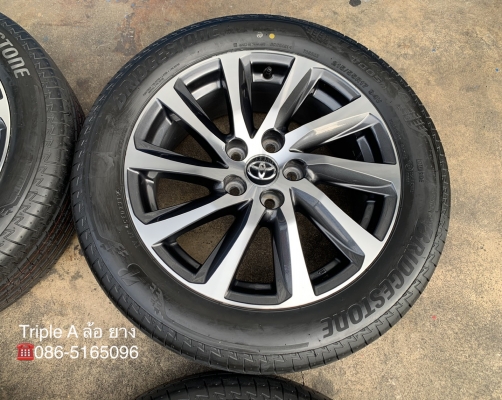 ล้อแม็ก 5รู114 Toyota ขอบ 17 เทาหน้าเงา (Made in Japan) พร้อมยางใหม่ 215-55-17 Bridgestone สวยๆ ล้อแม็ก 5รู114 Toyota ขอบ 17 เทาหน้าเงา (Made in Japan) พร้อมยางใหม่ 215-55-17 Bridgestone สวยๆ