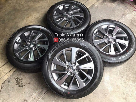 ล้อแม็กป้ายแดง Nissan Almera Sportech ขอบ 15 พร้อมยางใหม่ป้ายแดง 185-60-15 Dunlop ปี 20 สวยกริ๊บ