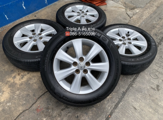ล้อแม็ก 5รู100 Toyota Altis ขอบ 15 แถมยาง 195-65-15 Michelin ปี 15