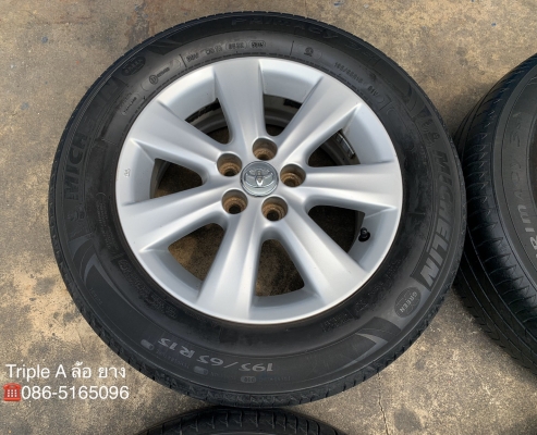 ล้อแม็ก 5รู100 Toyota Altis ขอบ 15 แถมยาง 195-65-15 Michelin ปี 15 ล้อแม็ก 5รู100 Toyota Altis ขอบ 15 แถมยาง 195-65-15 Michelin ปี 15
