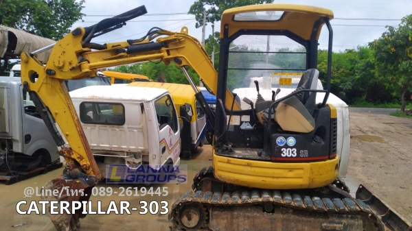 ขายรถขุดCAT-303 เครื่องMitsubishi-S3L, จำนวน 3 สูบ, คอนโทรลสั้น, ปั้มนิ้ว, แทรคเหล็กก๊อปยาง, ใบมีด, 