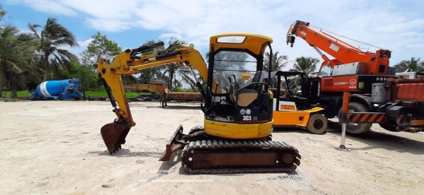 SALE FROM JAPAN CATERPILLAR -303SR รถขุดเล็ก คอนโทรลน้ำมัน ปั๊มนิ้ว แทรคเหล็กก๊อปยาง มีเอกสารแจ้งจำหน่าย