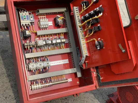 ขายชุดปั๊มน้ำหอยโข่ง Teral SJ 80x65H5 ขนาดเข้า 3นิ้ว ออก 2.5นิ้ว ใบพัดทองเหลือง พร้อมมอเตอร์ Teco 20HP. 380V 2900rpm. สภาพสวยใหม่มาก หมุนนิ่ม พร้อมชุดอุปกรณ์ตู้ไฟ พร้อมใช้งาน