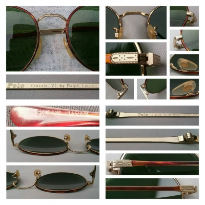 แว่นตาอาร์ติสท์ 'หยดน้ำ - ใหญ่ - แพนโต้ - จอห์น เลนนอน' ทศวรรษที่ 1990's อเมริกันแบรนด์เนมแถวหน้าของโลก งานทองเดินลาย / กรอบหุ้มลายกระ เลนส์กระจกคริสตัล 'สีเขียวธรรมชาติ' Vintage RALPH LAUREN ha แว่นตาอาร์ติสท์ 'หยดน้ำ - ใหญ่ - แพนโต้ - จอห์น เลนนอน' ทศวรรษที่ 1990's อเมริกันแบรนด์เนมแถวหน้าของโลก งานทองเดินลาย / กรอบหุ้มลายกระ เลนส์กระจกคริสตัล 'สีเขียวธรรมชาติ' Vintage RALPH LAUREN ha