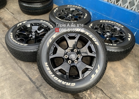 ล้อแม็ก Toyota Revo Rocco ขอบ 18 พร้อมยาง 265-60-18 Dunlop ปี 18 สวยๆ