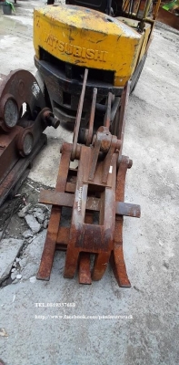 FROM JAPAN ตัวคีบปากหนีบไม้ GRAPPLE อุปกรณ์รองรับ สำหรับรถขุดไซค์ 100, 120 ,135