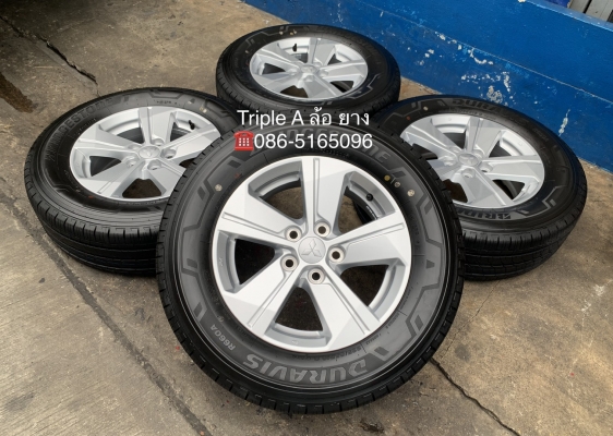 ล้อแม็กป้ายแดง Mitsu Triton รุ่นใหม่ล่าสุด ขอบ 16 พร้อมยางใหม่ป้ายแดง 225-65-16 Bridgestone ปี 20 ใหม่ยกห้าง สวยกริ๊บ