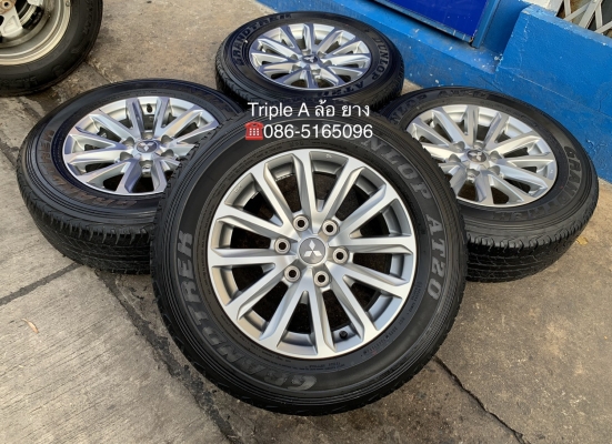 ล้อแม็ก Mitsu Triton Plus ขอบ 17 แถมยาง 245-65-17 Dunlop ปลายปี 14