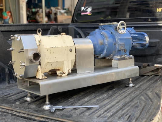 ขายหัวปั๊มดูดของเหนียวหัวสแตนเลส Hanatsuka Stainless Pump ขนาด 2นิ้ว made in Japan พร้อมแท่นชุดมอเตอร์เกียร์ Sumitomo 2HP. 380V ปรับรอบได้ในตัว ตัวใหญ่ แท่นสแตนเลสทั้งตัว ใช้ในงานผลิตอาหาร ดูดของเหนียว ของหนืด ดูดสารเคมีต่างๆ สภาพสวย หมุนนิ่ม พร้อมใช้งาน