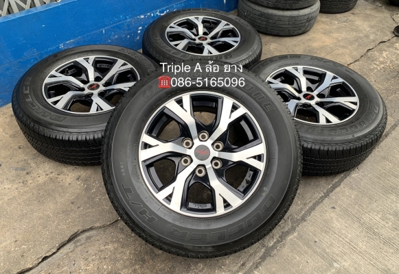 ล้อแม็ก Toyota Vigo TRD แท้ ขอบ 17 พร้อมยาง 265-65-17 Bridgestone ปี 18