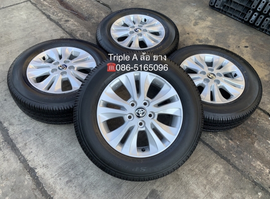 ล้อแม็กป้ายแดง Toyota Revo ขอบ 16 พร้อมยางป้ายแดง 215-65-16 Dunlop ปี 20 สวยกริ๊บ