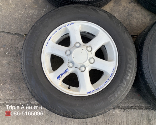 ล้อแม็ก ISUZU D-Max ขอบ 16 สีขาว แถมยาง 215-70-16 Bridgestone ปลายปี 15 ล้อแม็ก ISUZU D-Max ขอบ 16 สีขาว แถมยาง 215-70-16 Bridgestone ปลายปี 15