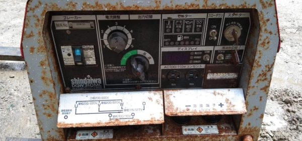 เครื่องเชื่อมพร้อมปั่นไฟสนามShindaiwaสามสาย200Vสองสาย220V