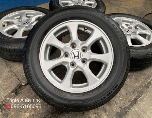 ล้อแม็ก 5รู114 Honda Civic FB ขอบ 15 พร้อมยาง 195-65-15 Bridgestone ปี 17 ล้อแม็ก 5รู114 Honda Civic FB ขอบ 15 พร้อมยาง 195-65-15 Bridgestone ปี 17
