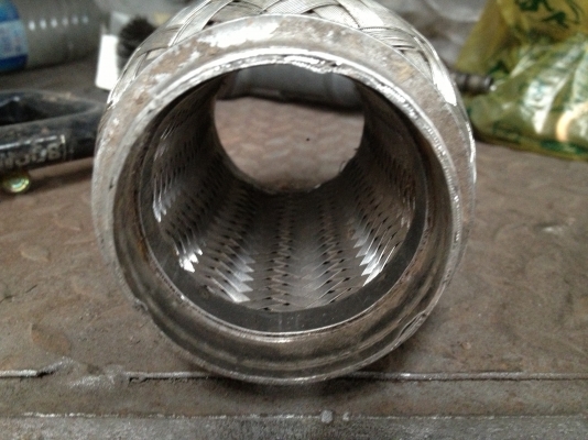 ท่ออ่อนไอเสีย แบบถัก 2นิ้วครึ่ง แบบสั้น (หายาก)