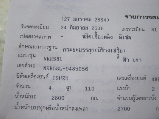 ขาย6ล้อ NKR 110 เเรงม้าพร้อมใช้งาน ขาย6ล้อ NKR 110 เเรงม้าพร้อมใช้งาน