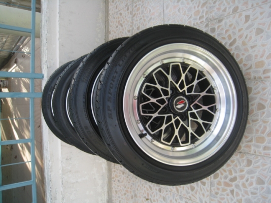 ขายล้อแม็กใหม่ lenso raiden KZA 15"x8" 4รู100 et+25 + ยาง (081-3747940)