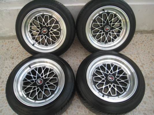 ขายล้อแม็กใหม่ lenso raiden KZA 15"x8" 4รู100 et+25 + ยาง (081-3747940)