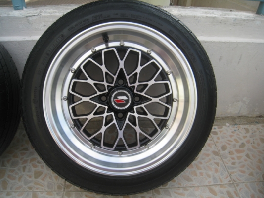 ขายล้อแม็กใหม่ lenso raiden KZA 15"x8" 4รู100 et+25 + ยาง (081-3747940)