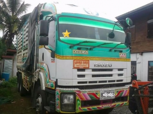 ISUZU DECA FXZ 360 HP EURO2 ปี 52 รถพ่วงแม่+ลูก กระบะดั๊มพ์เหล็กของอู่ ST เทรลเลอร์สภาพสวยมากทั้งแม่ทั้งลูก ลูก 3 เพลาดั๊มพ์ความยาว 6.80 เมตร ช่วงล่างดียาง้ต็มสภาพดี 80\% พร้อมบรรทุกพร้อมใช้งาน เครื่องแน่นแรงดี ภายในครบอุปกรณ์อำนวยความสะดวกครบครัน เอกสารทะ