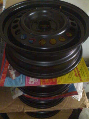 ล้อกะทะ jazz ขอบ 15 4 รู 100 ถอดป้ายแดง