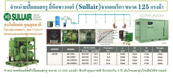 ปั๊มลมสกรู 7.5-500 แรงม้า 5.5-400 กิโลวัตต์ 7-13 บาร์ 630-75,050 ลิตร/นาที 22.2-2,473.8 ลูกบาศก์ฟุต/นาที