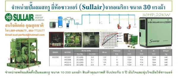 ปั๊มลมสกรู 7.5-500 แรงม้า 5.5-400 กิโลวัตต์ 7-13 บาร์ 630-75,050 ลิตร/นาที 22.2-2,473.8 ลูกบาศก์ฟุต/นาที