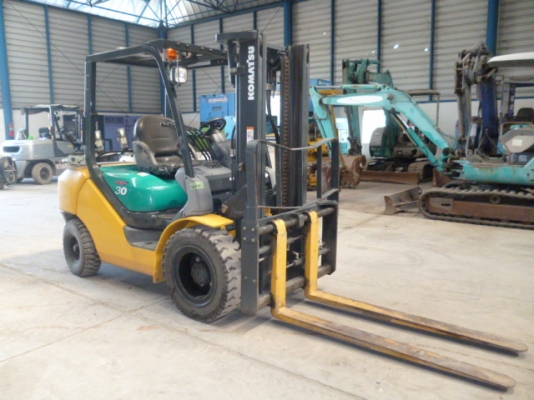 ขายรถฟอร์คลิฟท์เครื่องยนต์เบนซิน&amp;LPG: Komatsu FG30T-16 # 730137 พร้อมตรวจสภาพ
