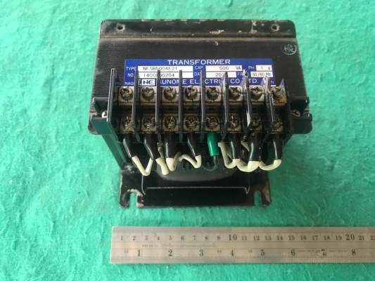 หม้อแปลง ขนาด 500va ไฟเข้า 180,200,220V ไฟออก 100,110V 