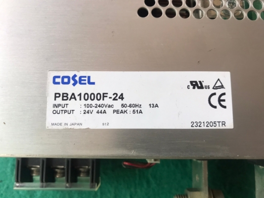 สวิตชิ่ง ยี่ห้อ COSEL รุ่น PBA100024F ใช้ไฟ 24V 44A สภาพสวย ใช้งานได้ดีปกติ ราคาตัวละ 2,500 บาทรวมส่