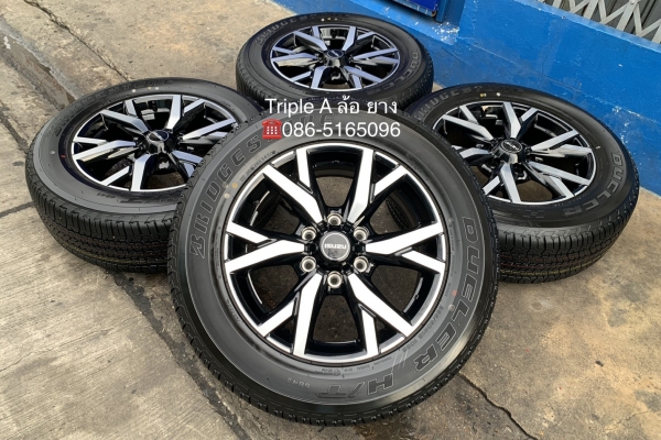 แม็กป้ายแดง ISUZU MU-X THE ONYX ขอบ 18 รุ่นใหม่ล่าสุด พร้อมยางใหม่ป้ายแดง 255-60-18 Bridgestone กลางปี 20 สดใหม่ กริ๊บๆ