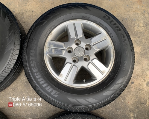 ล้อแม็ก Toyota Vigo ขอบ 15 เทาหน้าเงา พร้อมยาง 215-70-15 Bridgestone ปลายปี 15 ล้อแม็ก Toyota Vigo ขอบ 15 เทาหน้าเงา พร้อมยาง 215-70-15 Bridgestone ปลายปี 15