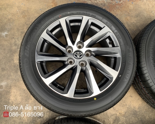 ล้อแม็ก 5รู114 Toyota (Made in Japan) ขอบ 17 เทาหน้าเงา พร้อมยางใหม่ 215-55-17 Yokohama ปี 20 สวยๆ ล้อแม็ก 5รู114 Toyota (Made in Japan) ขอบ 17 เทาหน้าเงา พร้อมยางใหม่ 215-55-17 Yokohama ปี 20 สวยๆ