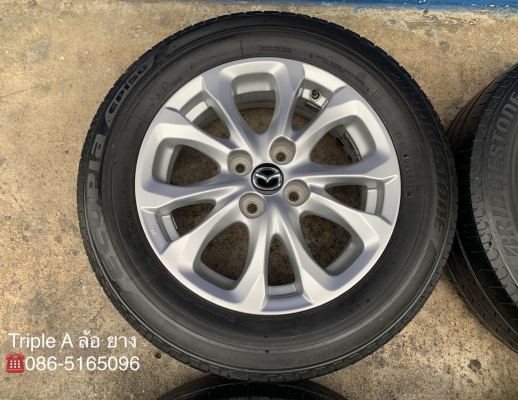 ล้อแม็ก Mazda 2 Skyactiv ขอบ 15 สีบอร์น แถมยาง 185-65-15 Bridgestone ปี 16 ล้อแม็ก Mazda 2 Skyactiv ขอบ 15 สีบอร์น แถมยาง 185-65-15 Bridgestone ปี 16
