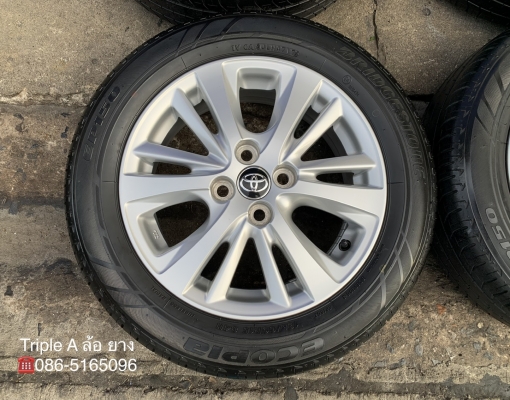 ล้อแม็ก Toyota Yaris Ativ ขอบ 15 พร้อมยาง 185-60-15 Bridgestone ปลายปี 17 ล้อแม็ก Toyota Yaris Ativ ขอบ 15 พร้อมยาง 185-60-15 Bridgestone ปลายปี 17