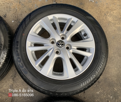 ล้อแม็ก Toyota Yaris Ativ ขอบ 15 พร้อมยาง 185-60-15 Bridgestone ปลายปี 17 ล้อแม็ก Toyota Yaris Ativ ขอบ 15 พร้อมยาง 185-60-15 Bridgestone ปลายปี 17