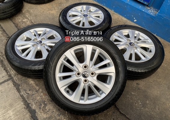 ล้อแม็ก Toyota Yaris Ativ ขอบ 15 พร้อมยาง 185-60-15 Bridgestone ปลายปี 17